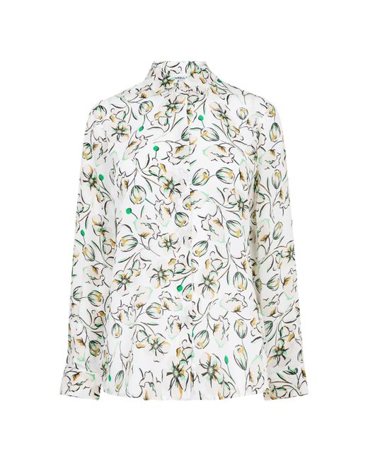 Marella Gray Goccia Floral Long-Sleeve Patterned Shirt