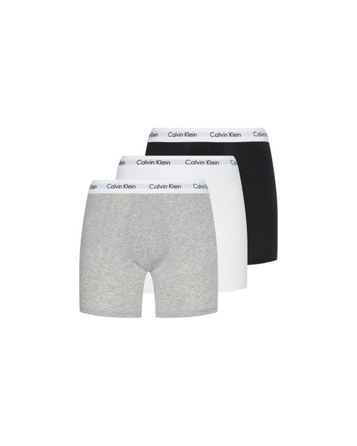 Calvin Klein Gray Calvinklein 3 Pack Boxer Briefs for men