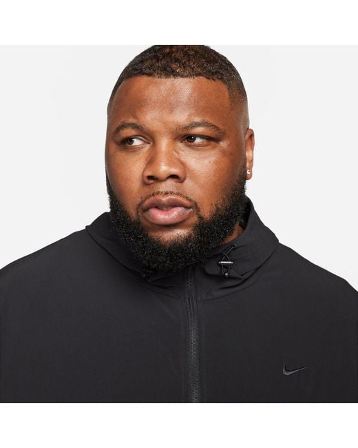 Nike Black Unlimited Repel Hooded Versatile Jacket for men