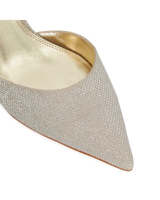 Dune Metallic Citrus Stiletto Heeled Mules
