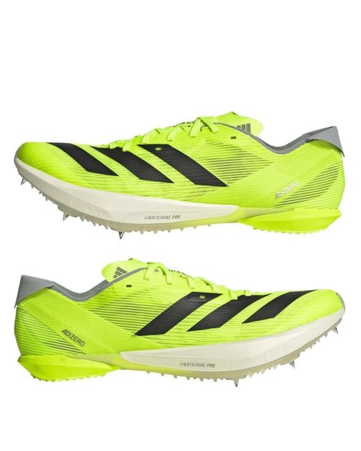 Adidas Yellow Adizero Ambition Running Spikes for men