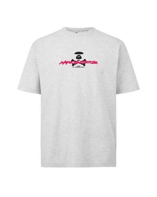 Aape White Bone Unvs Tee Sn63 for men
