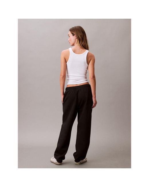 Calvin Klein Black Ckj Mono Closed Hem Fleece Joggers