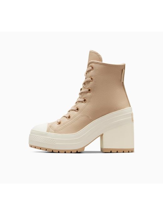 Converse Natural Adults Chuck 70 De Luxe Heel Platform Ankle Heeled Boots