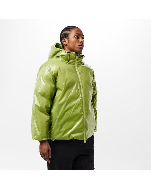 Rains Green Sibu Vision Waterproof Insulated Rain Anorak for men