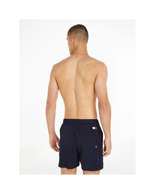 Tommy Hilfiger Blue 's Sf Medium Drawstring Mid Length Swim Shorts for men