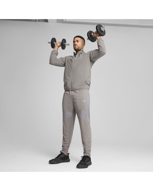 PUMA Gray Flex Woven Tracksuit Top for men