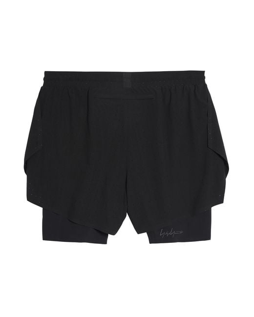 Y-3 Black Running Shorts + Tights for men