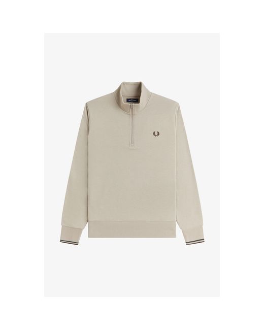 Fred Perry Natural Fredperry Half Zip Top for men
