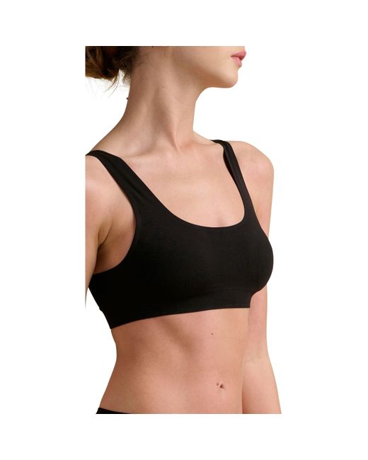 Wolford Black Structured Scoop Top