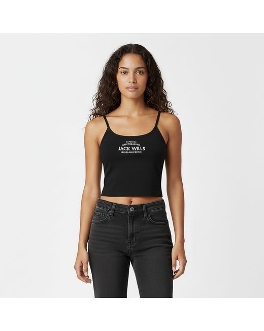 Jack Wills Black Double Strap Vest