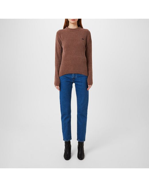 Fred Perry Brown Fred Chenille Top Ld34