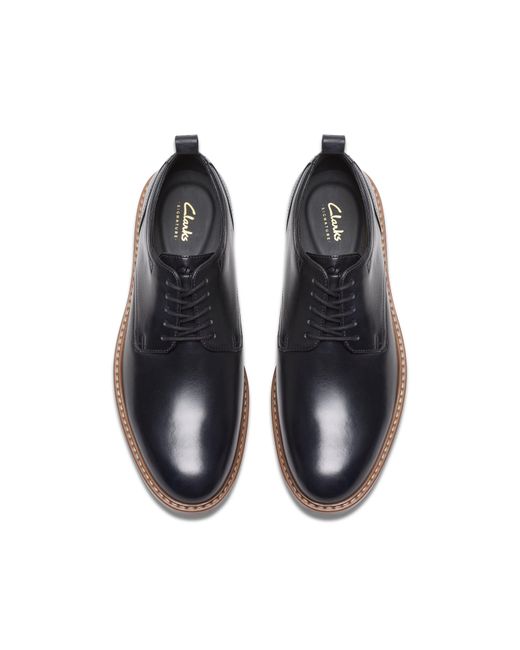 Clarks Black Derby Shoes for men
