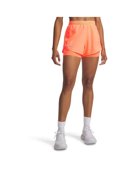 Under Armour Orange Fly By Performance Running Shorts