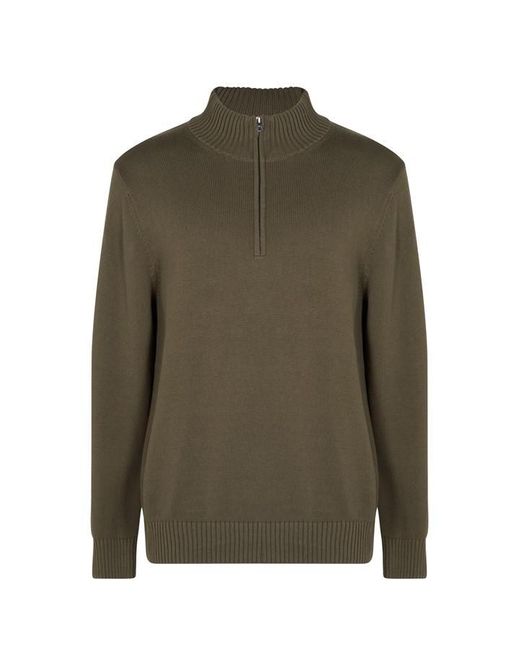 French Connection Green Mozart Zip Jumper for men