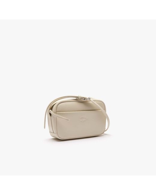 Lacoste Natural City Court Grain Leather Shoulder Bag