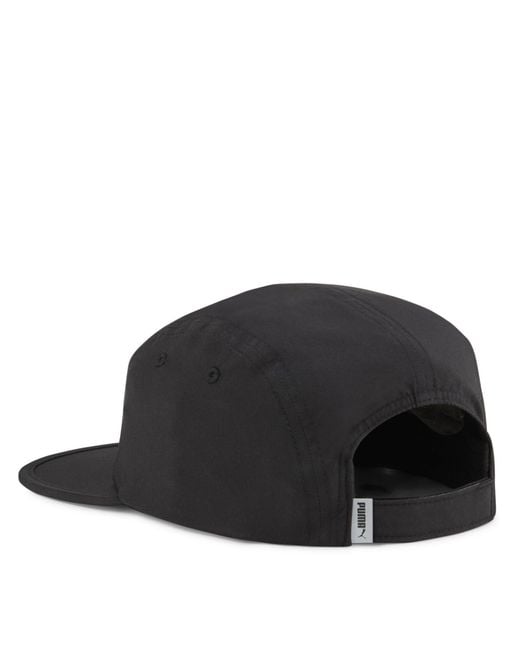 PUMA Black 5 Panel Running Cap