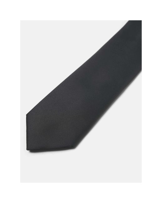 Jack & Jones Black Solid Tie for men