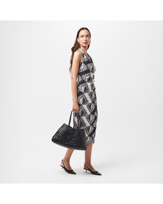 French Connection Black Ariette Crossover Wrap Dress