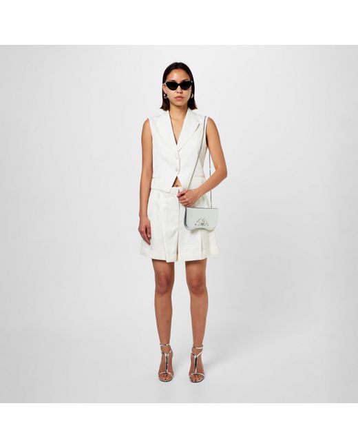 McQueen White Alex Tailored Waistcoat