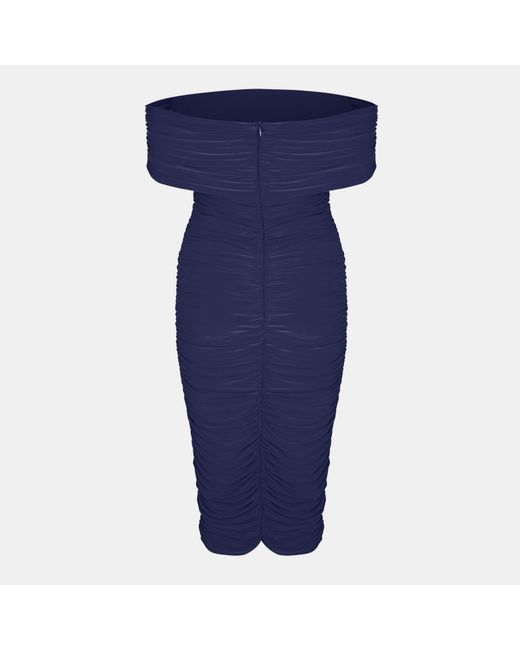 Biba Blue Bardot Slinky Dress