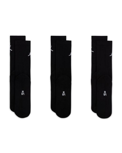 Nike Black Everyday Crew Socks (3 Pairs)