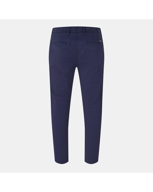 Threadbare Blue Slim Fit Trousers for men