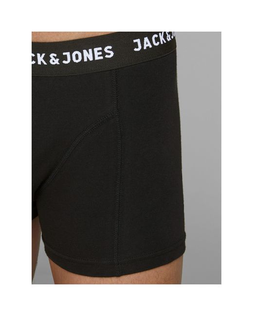 Jack & Jones Black Anthony 3-pack Boxer Trunk for men