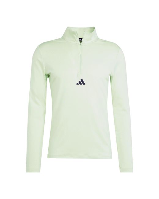 Adidas Green Quarter-Zip Track Top for men