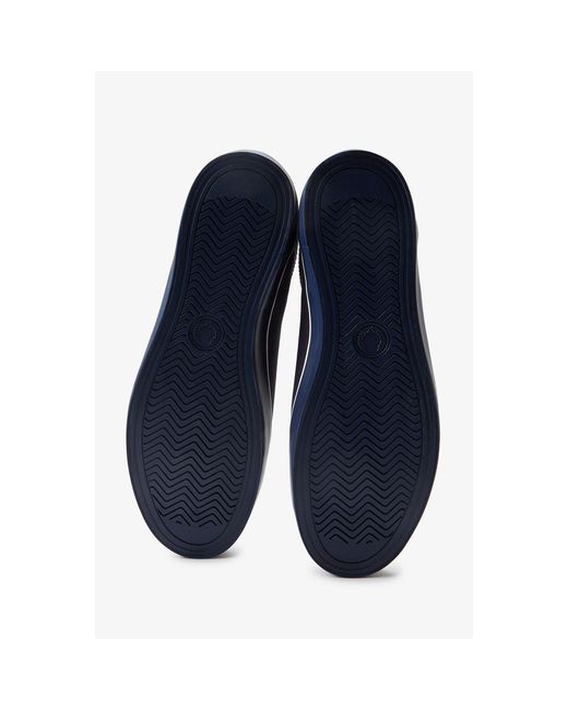 Fred Perry Blue Baseline Canvas Trainers for men