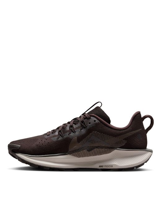 Nike Brown Reactx Pegasus Trail 5 Running Shoes