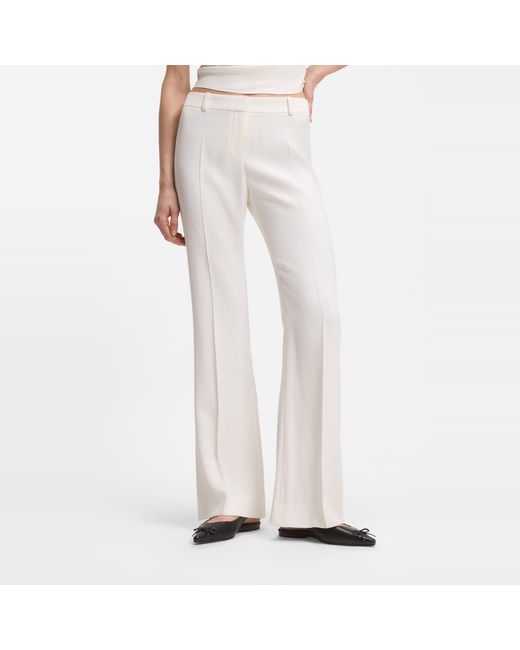 HUGO White Flared Trousers