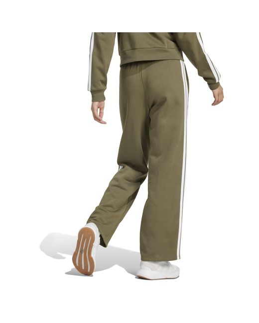 Adidas Green Essentials Wide Leg Fleece Pant