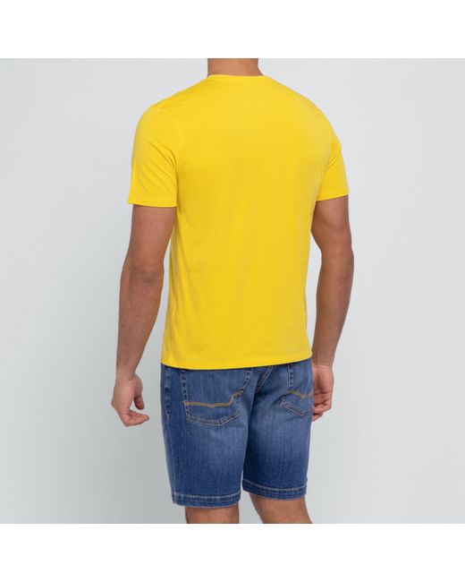 Eden Park Yellow Plain Shortsleeved Tshirt for men