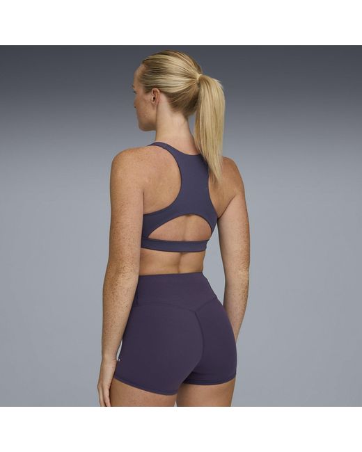PUMA Blue Hyrox Tech Hyrox Non Wired Medium Impact Sports Bra