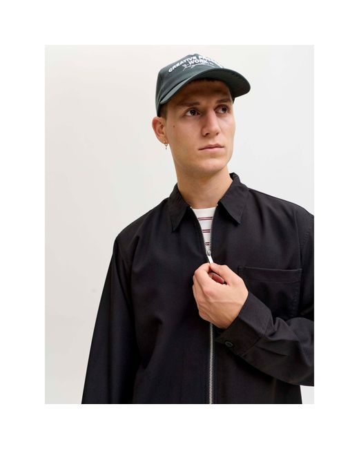 Jack & Jones Blue Party Zip Overshirt for men