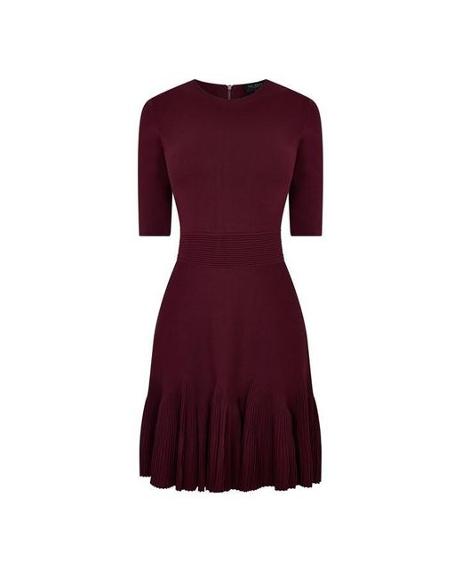Ted Baker Purple Josafee Fit And Flare Mini Dress