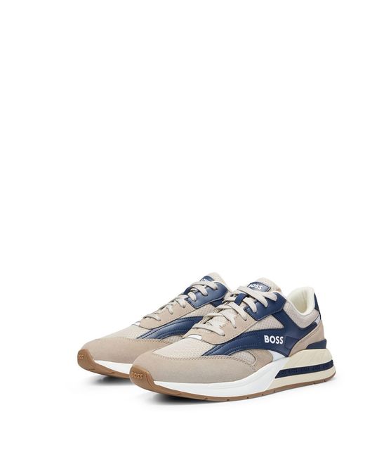 Boss Blue Kurt Runn Trainers for men