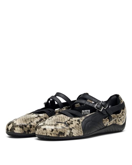 PUMA Black Speedcat Ballet Snake Ballet Pumps