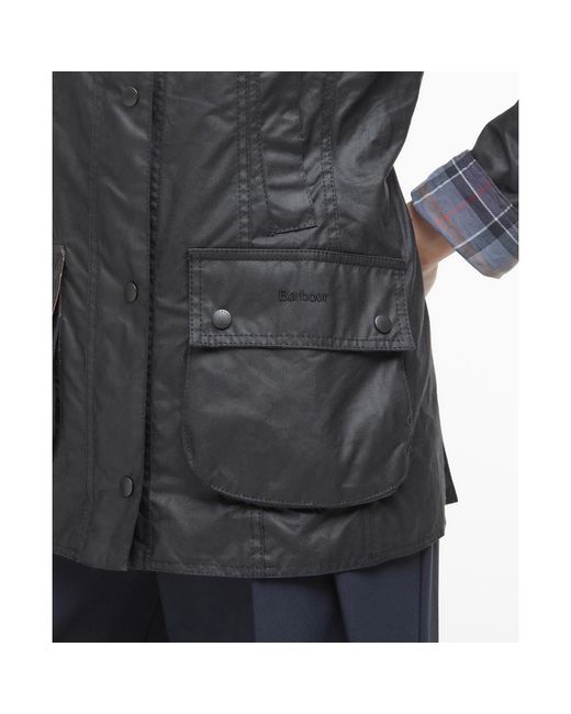 Barbour Gray Beadnell Wax Jacket