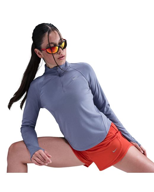 Nike Blue T Flash Long Sleeve Running T-Shirt