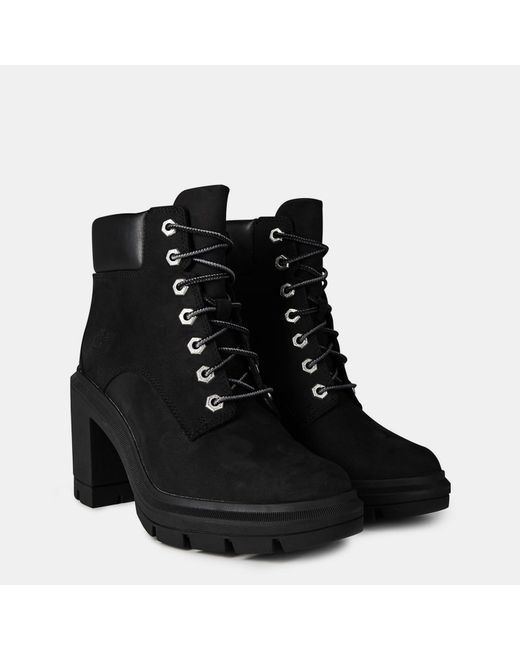 Timberland Black Allington Lace-Up Heeled Boots