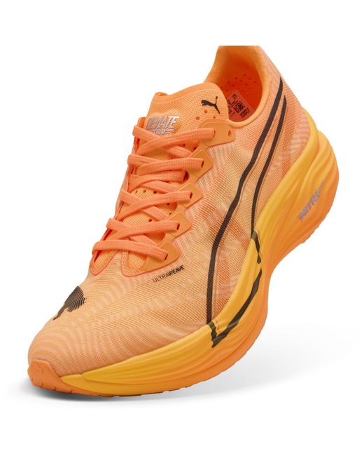 PUMA Orange Deviate Nitro Elite 3 Road Running Shoes for men