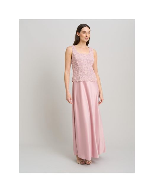 Gina Bacconi Pink Marilou Lace & Satin Dress & Jacket