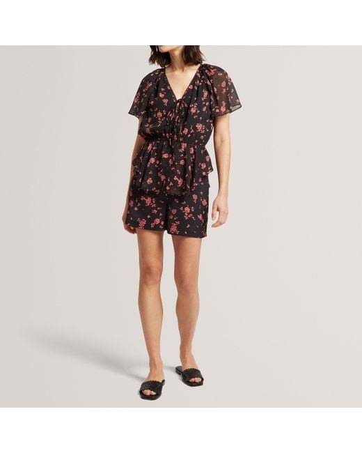 Ted Baker Red Ted Satin Printed Short