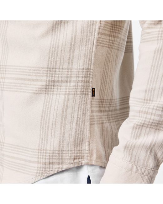 Boss White Rickert M Long Sleeve Patterned Shirt for men