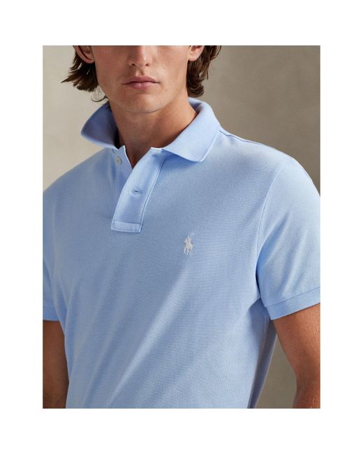 Polo Ralph Lauren Blue Custom Short Sleeve Polo Shirt for men