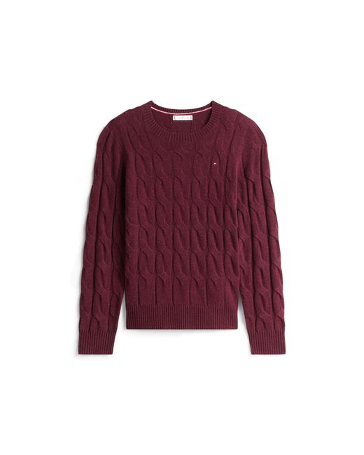 Tommy Hilfiger Purple Cable Knit Jumper