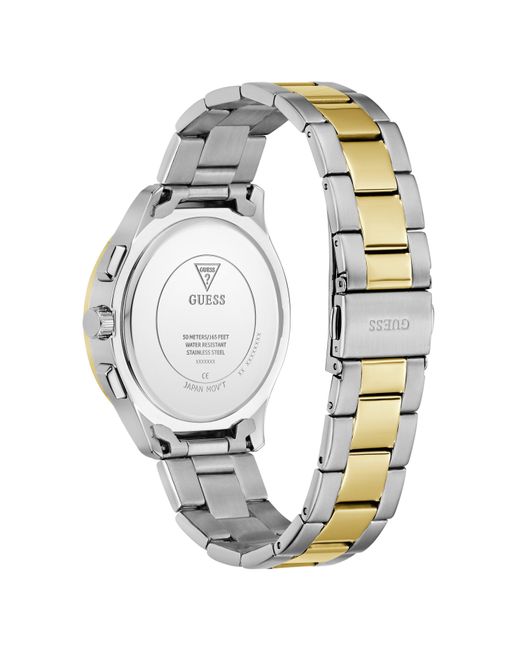 Guess Metallic Palmer Quartz Analogue Watch for men