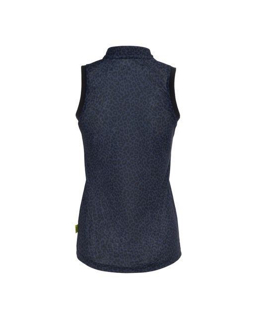 Slazenger 1881 Blue Zip Sleeveless Polo